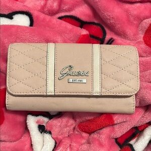 Guess Beige Quilted Women's Wallet